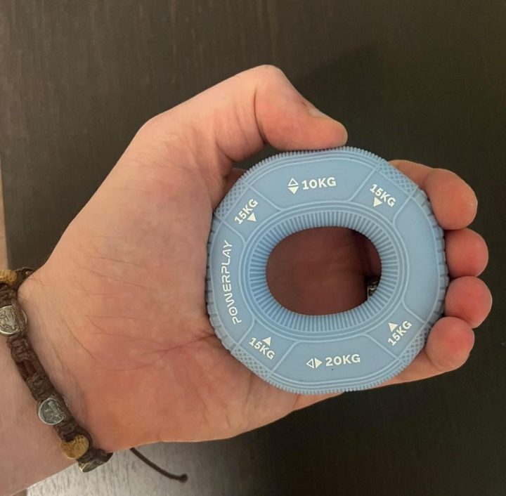 Еспандер кистьовий силіконовий PowerPlay PP-4331 Hand Grip Light 10-15-20 кг. Блакитний - Зображення 2