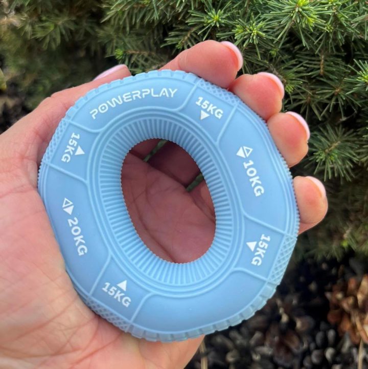 Еспандер кистьовий силіконовий PowerPlay PP-4331 Hand Grip Light 10-15-20 кг. Блакитний - Зображення 5