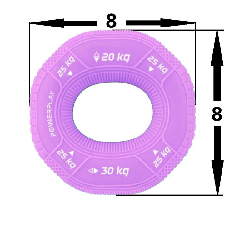 Еспандер кистьовий силіконовий PowerPlay PP-4331 Hand Grip Medium 20-25-30 кг. Фіолетовий - Зображення 10