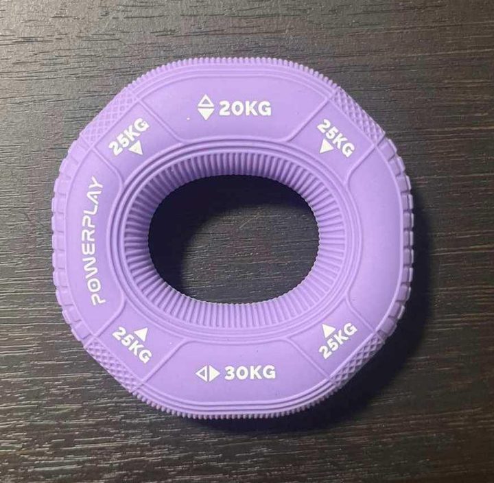 Еспандер кистьовий силіконовий PowerPlay PP-4331 Hand Grip Medium 20-25-30 кг. Фіолетовий - Зображення 4