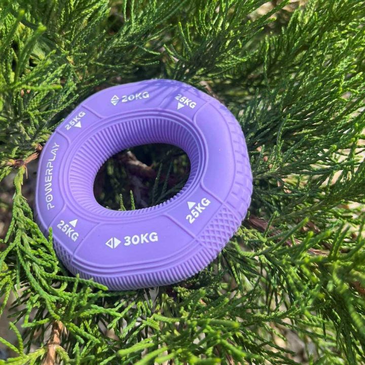 Еспандер кистьовий силіконовий PowerPlay PP-4331 Hand Grip Medium 20-25-30 кг. Фіолетовий - Зображення 8