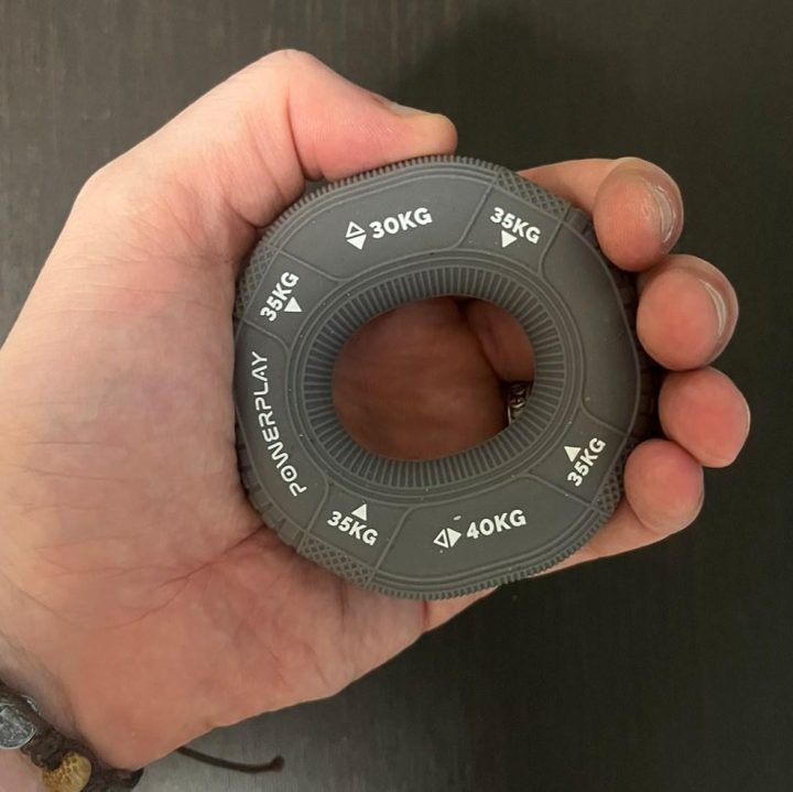Еспандер кистьовий силіконовий PowerPlay PP-4331 Hand Grip Large 30-35-40 кг. Сірий - Зображення 2