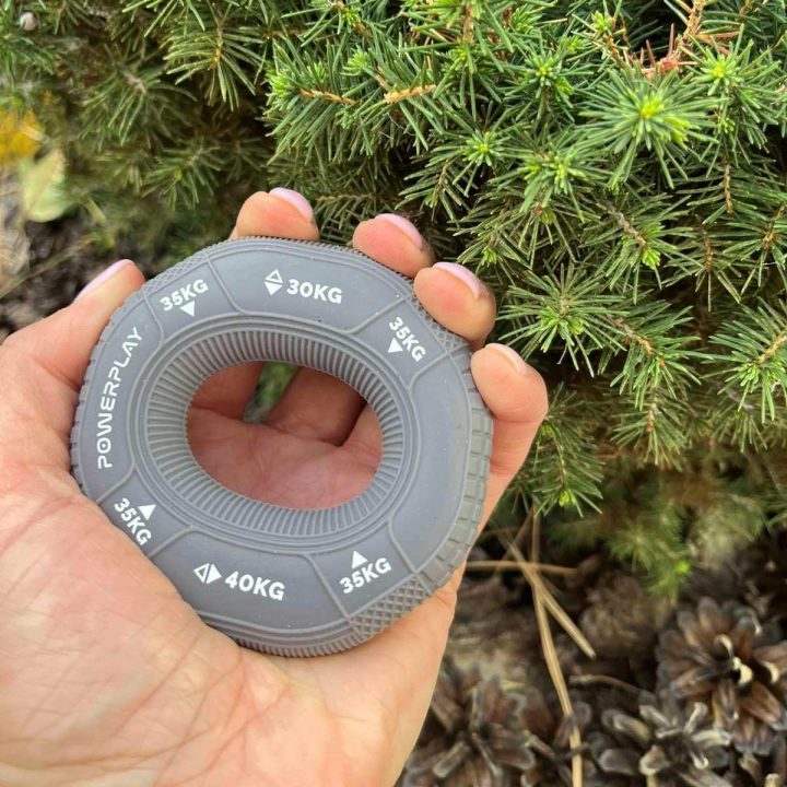 Еспандер кистьовий силіконовий PowerPlay PP-4331 Hand Grip Large 30-35-40 кг. Сірий - Зображення 5