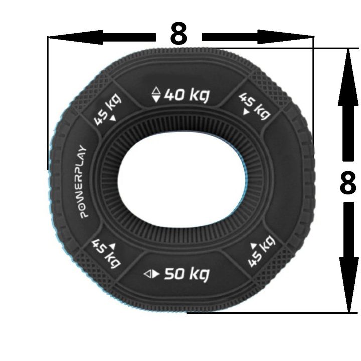 Еспандер кистьовий силіконовий PowerPlay PP-4331 Hand Grip Hard 40-45-50 кг. Чорний - Зображення 10