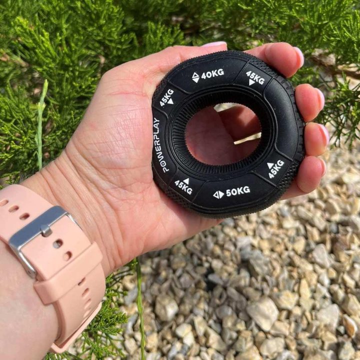 Еспандер кистьовий силіконовий PowerPlay PP-4331 Hand Grip Hard 40-45-50 кг. Чорний - Зображення 4