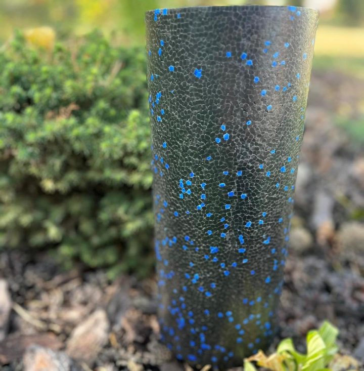 Масажний ролик (роллер) гладкий PowerPlay PP-4347 EPP Foam Roller Чорно/Синій (33x14см.) - Зображення 7