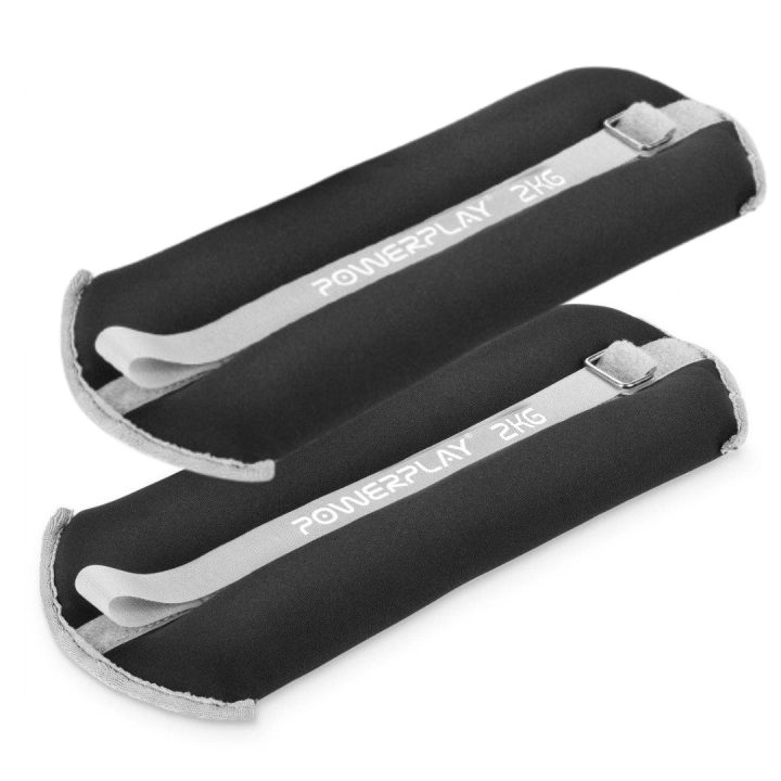 Обважнювачі-манжети для ніг та рук PowerPlay PP-4349 Ankle/Wrist Weights (2шт.*2 kg) (пара) Чорні - Зображення 2