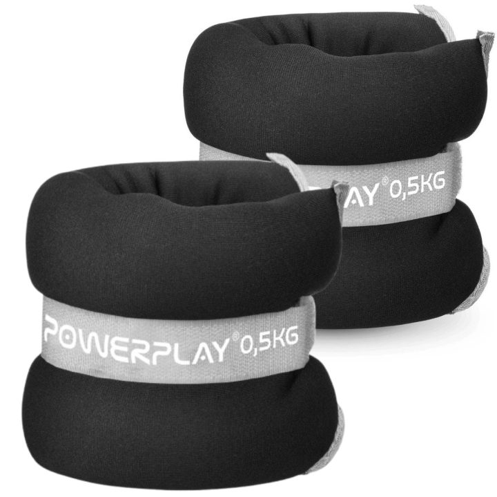 Обважнювачі-манжети для ніг та рук PowerPlay PP-4349 Ankle/Wrist Weights (2шт.*0.5 kg) (пара) Чорні - Зображення 5