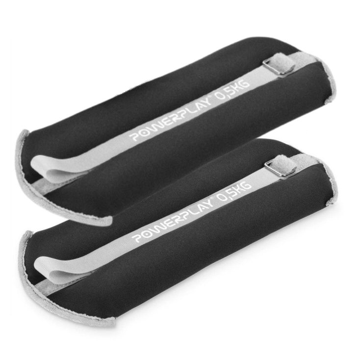 Обважнювачі-манжети для ніг та рук PowerPlay PP-4349 Ankle/Wrist Weights (2шт.*0.5 kg) (пара) Чорні - Зображення 2