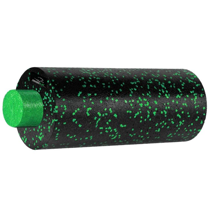 Масажний набір PowerPlay PP_4015 EPP Foam Roller Set 4in1 (2-ва роли + 2-ва м'ячі) Чорно-зелений - Зображення 3