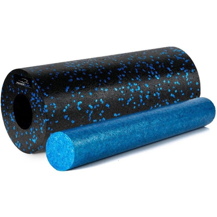 Масажний набір PowerPlay PP_4015 EPP Foam Roller Set 4in1 (2-ва роли + 2-ва м'ячі) Чорно-синій - Зображення 2