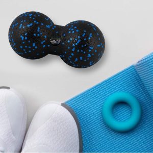 Масажний набір PowerPlay PP_4015 EPP Foam Roller Set 4in1 (2-ва роли + 2-ва м'ячі) Чорно-синій - Зображення 10