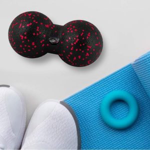Масажний набір PowerPlay PP_4015 EPP Foam Roller Set 4in1 (2-ва роли + 2-ва м'ячі) Чорно-червоний - Зображення 8