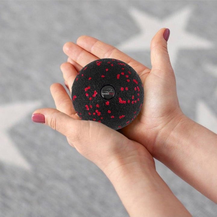 Масажний набір PowerPlay PP_4015 EPP Foam Roller Set 4in1 (2-ва роли + 2-ва м'ячі) Чорно-червоний - Зображення 9