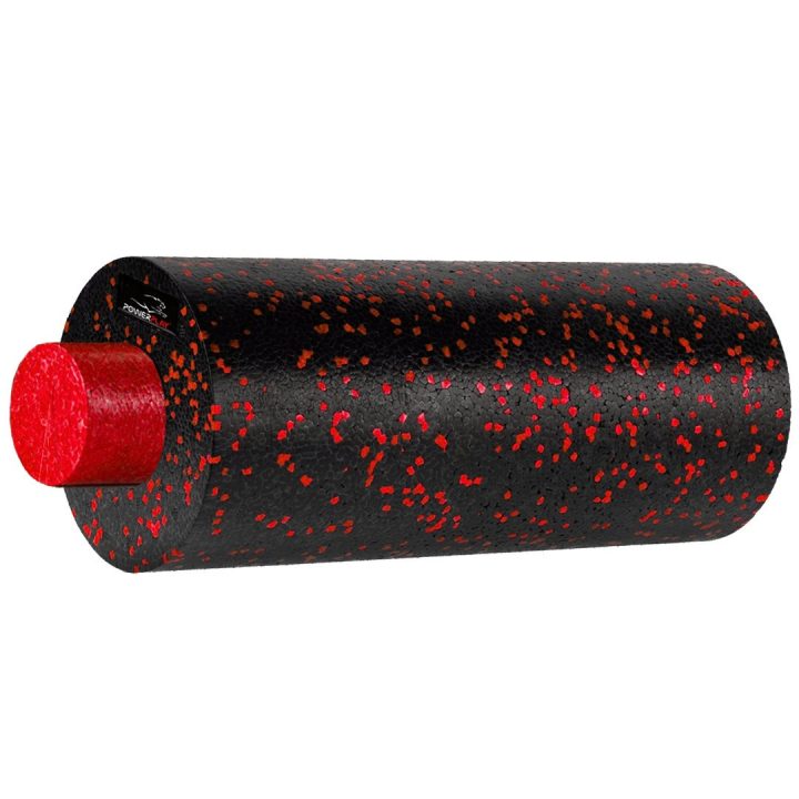 Масажний набір PowerPlay PP_4015 EPP Foam Roller Set 4in1 (2-ва роли + 2-ва м'ячі) Чорно-червоний - Зображення 3