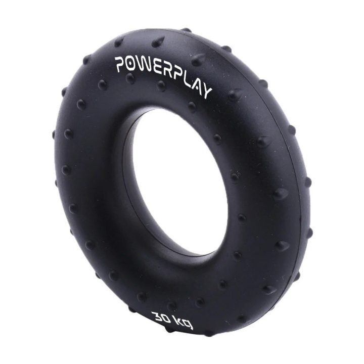 Еспандер кистьовий силіконовий PowerPlay PP-4338 Hand Grip Hard 30 кг. Чорний - Зображення 2