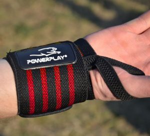 Кистьові бинти PowerPlay 3081 Gym WristT Wraps Чорно-Червоні - Зображення 9
