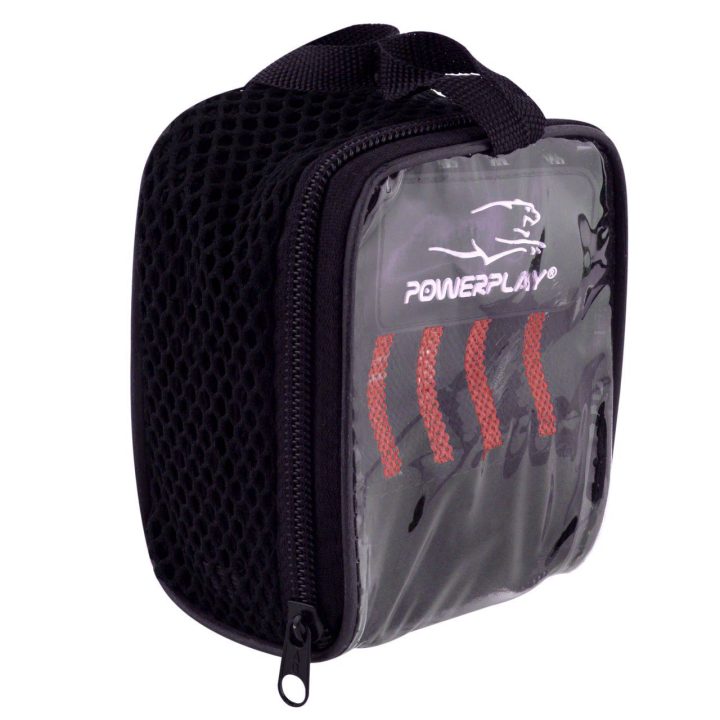 Кистьові бинти PowerPlay 3081 Gym WristT Wraps Чорно-Червоні - Зображення 3
