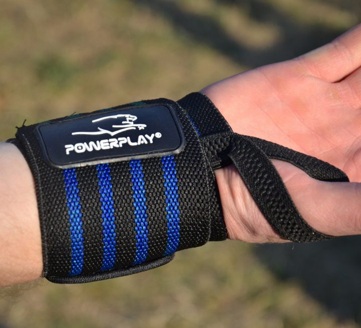 Кистьові бинти PowerPlay 3081 Gym WristT Wraps Чорно-Сині - Зображення 10