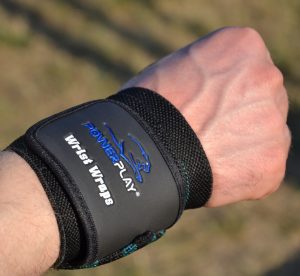 Кистьові бинти PowerPlay 3081 Gym WristT Wraps Чорно-Сині - Зображення 9