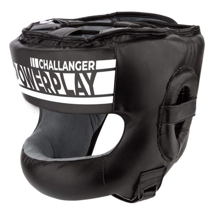 Боксерський шолом тренувальний PowerPlay 3067 з бампером PU + Amara Чорний XL (капа в комплекті) - Зображення 3