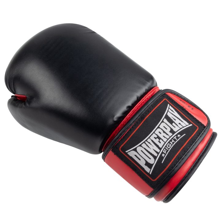 Боксерські рукавиці PowerPlay 3004 Classic Чорно-Червоні 16 унцій - Зображення 4
