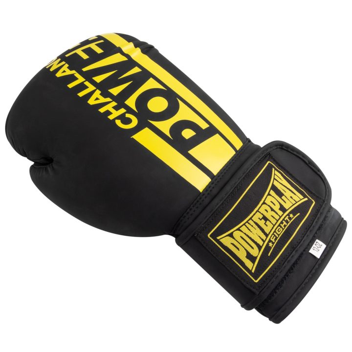 Боксерські рукавиці PowerPlay 3086 Matt Challenger Чорно-Жовті 14 унцій - Зображення 4