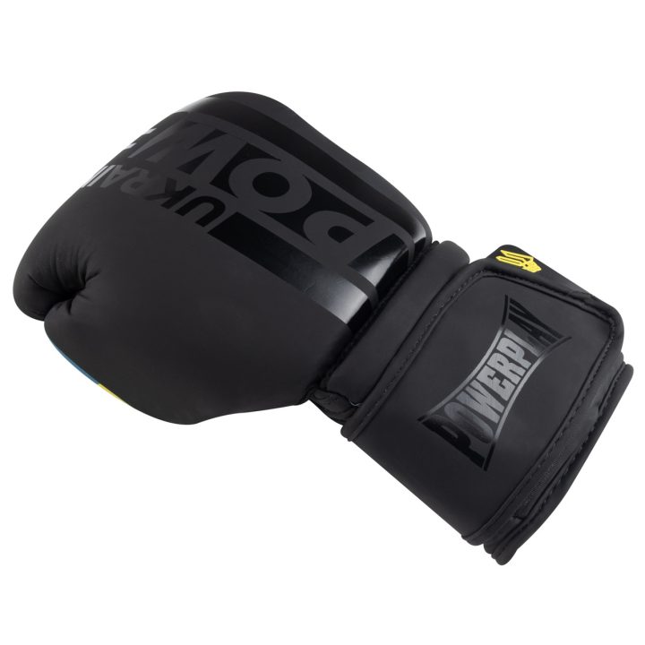 Боксерські рукавиці PowerPlay 3021 Ukraine Чорні 12 унцій - Зображення 4