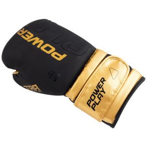 Боксерські рукавиці PowerPlay 3024 Ultra Mat Чорно-Золоті 16 унцій - Зображення 4
