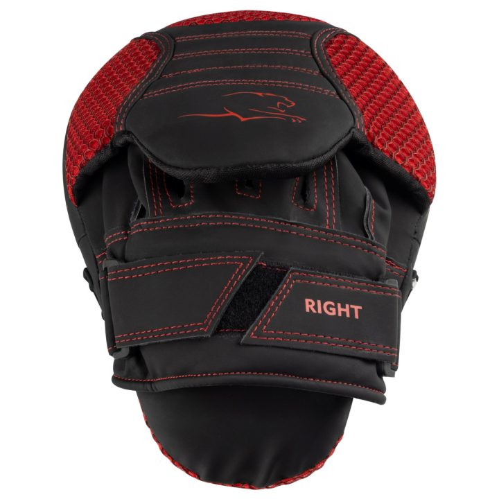 Лапи боксерські PowerPlay 3044 Pro Carbon Ultra Series Чорно-Червоні PU [пара] - Зображення 3