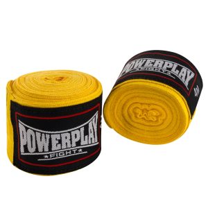 Бинти для боксу PowerPlay 3047 Жовті Lycra (спандекс) (3м) - Зображення 3
