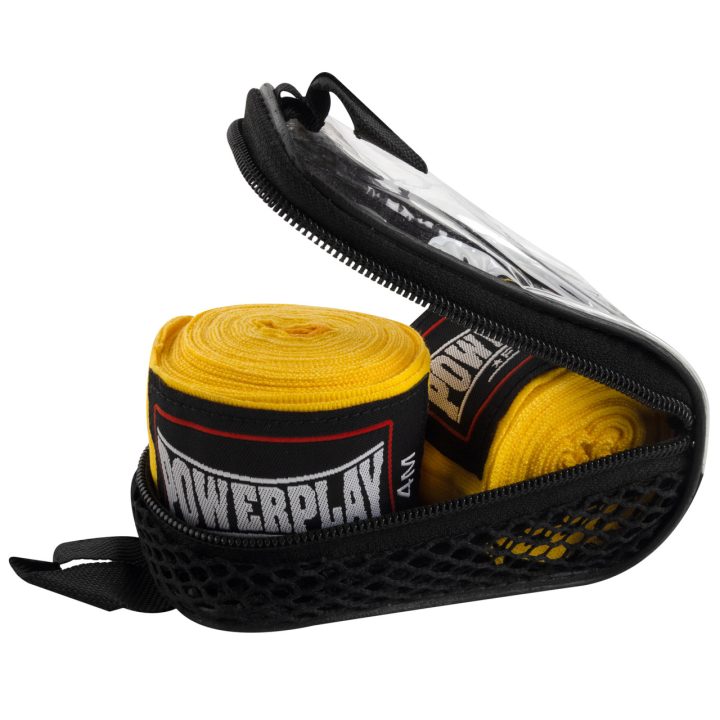 Бинти для боксу PowerPlay 3046 Жовті NYLON (3м) - Зображення 4