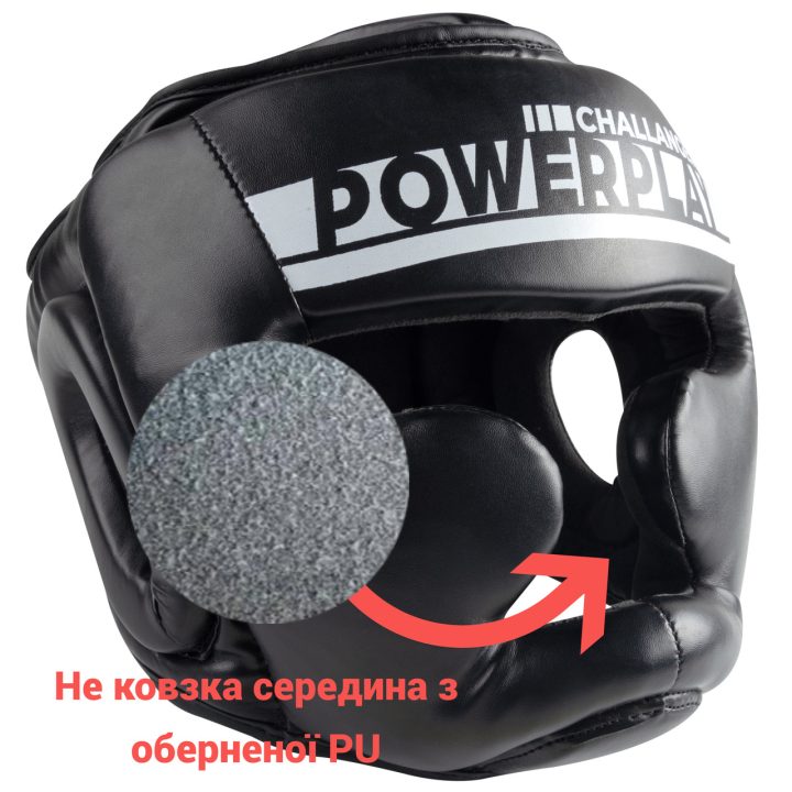 Боксерський шолом тренувальний PowerPlay 3048 Чорно-Білий S - Зображення 2