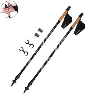 Палиці для скандинавської ходьби PowerPlay 9104 Lykke Black/White 80-135 см (пара) - Зображення 1