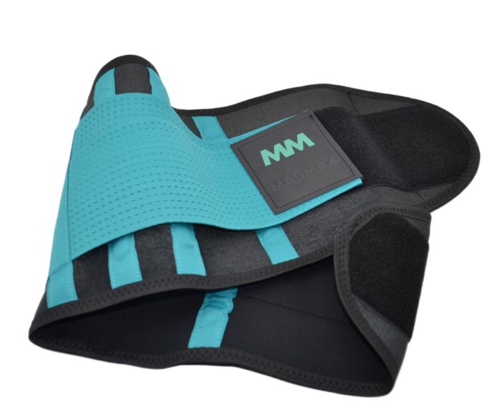 Пояс компресійний MadMax MFA-277 Slimming belt Black/turquoise L - Зображення 4