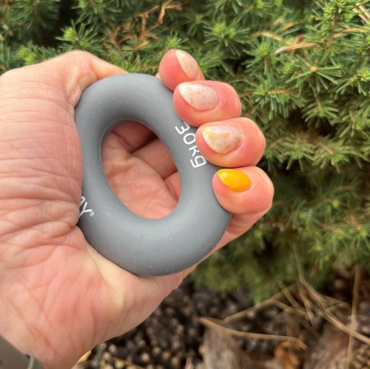 Еспандер кистьовий силіконовий PowerPlay PP-4324 Hand Grip Ring X-Hard 30 кг. Сірий - Зображення 3