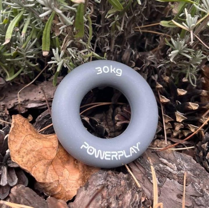 Еспандер кистьовий силіконовий PowerPlay PP-4324 Hand Grip Ring X-Hard 30 кг. Сірий - Зображення 5