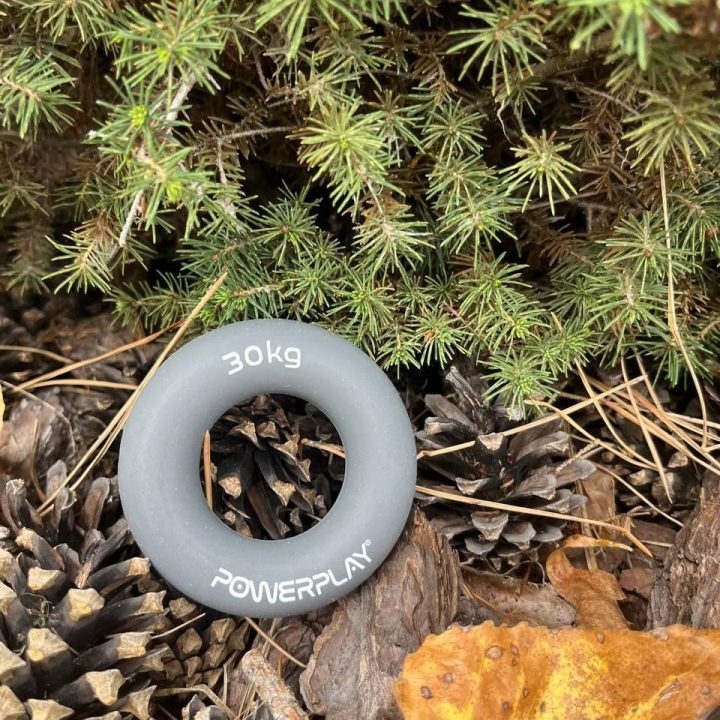 Еспандер кистьовий силіконовий PowerPlay PP-4324 Hand Grip Ring X-Hard 30 кг. Сірий - Зображення 7