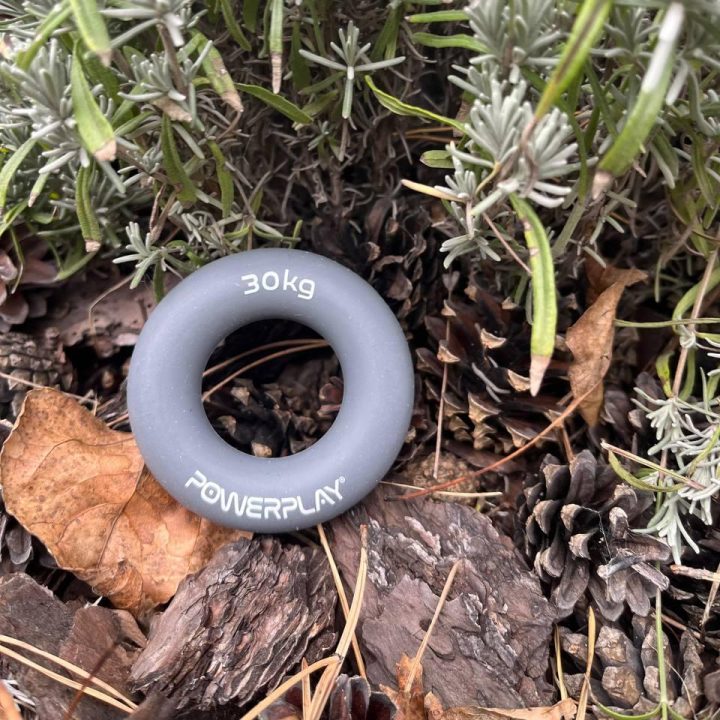 Еспандер кистьовий силіконовий PowerPlay PP-4324 Hand Grip Ring X-Hard 30 кг. Сірий - Зображення 8