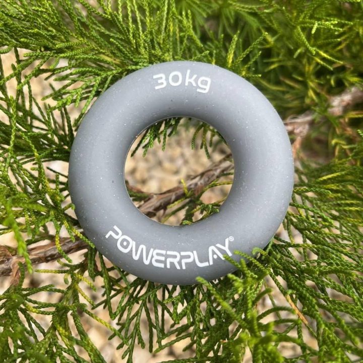 Еспандер кистьовий силіконовий PowerPlay PP-4324 Hand Grip Ring X-Hard 30 кг. Сірий - Зображення 4