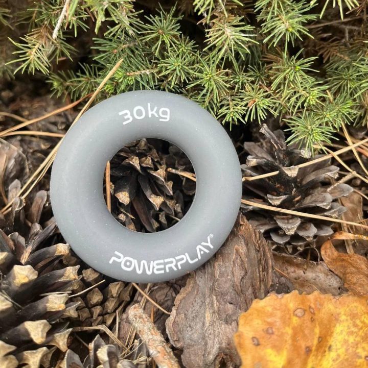 Еспандер кистьовий силіконовий PowerPlay PP-4324 Hand Grip Ring X-Hard 30 кг. Сірий - Зображення 9
