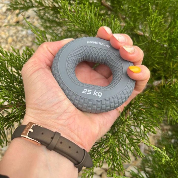 Еспандер кистьовий силіконовий PowerPlay PP-4333 Hand Grip Large 25 кг. Сірий - Зображення 4
