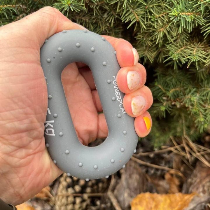 Еспандер кистьовий силіконовий PowerPlay PP-4337 Hand Grip Large 25 кг. Сірий - Зображення 5