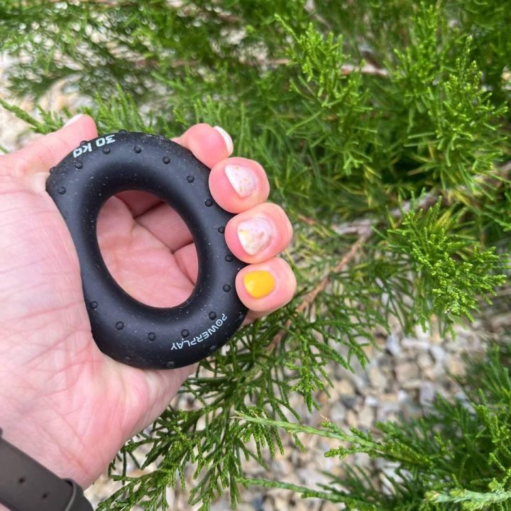 Еспандер кистьовий силіконовий PowerPlay PP-4338 Hand Grip Hard 30 кг. Чорний - Зображення 4