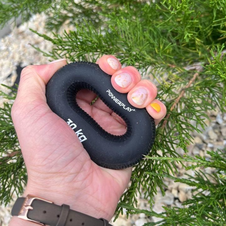 Еспандер кистьовий силіконовий PowerPlay PP-4336 Hand Grip Hard 30 кг. Чорний - Зображення 2
