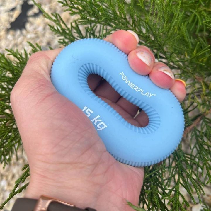 Еспандер кистьовий силіконовий PowerPlay PP-4336 Hand Grip Light 15 кг. Блакитний - Зображення 2