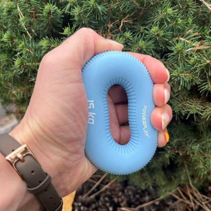 Еспандер кистьовий силіконовий PowerPlay PP-4336 Hand Grip Light 15 кг. Блакитний - Зображення 4