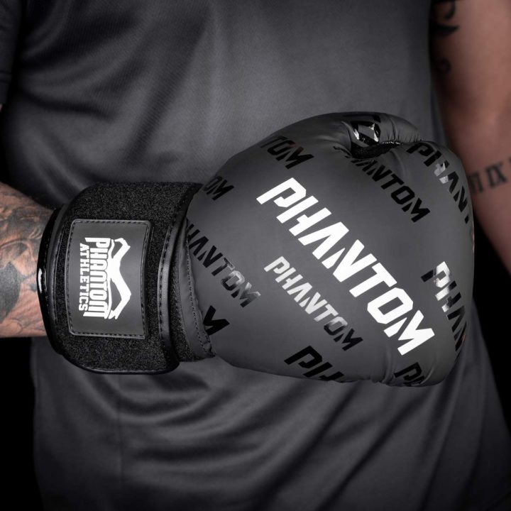 Боксерські рукавиці Phantom APEX Velcro Black 12 унцій (Бинти 4м. в подарунок) - Зображення 10