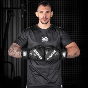 Боксерські рукавиці Phantom APEX Velcro Black 12 унцій (Бинти 4м. в подарунок) - Зображення 5