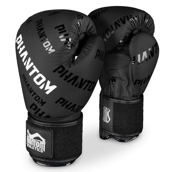 Боксерські рукавиці Phantom APEX Velcro Black 12 унцій (Бинти 4м. в подарунок) - Зображення 2
